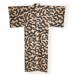 KIMONO FEMME BEIGE & NOIR EN SOIE 007-221
