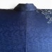 KIMONO EN SOIE BLEU ET MOTIFS SHIBORI BLANCS 007-4 (M)