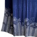 KIMONO EN SOIE BLEU ET MOTIFS SHIBORI BLANCS 007-4 (M)