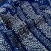 KIMONO EN SOIE BLEU ET MOTIFS SHIBORI BLANCS 007-4 (M)
