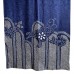 KIMONO EN SOIE BLEU ET MOTIFS SHIBORI BLANCS 007-4 (M)