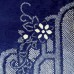 KIMONO EN SOIE BLEU ET MOTIFS SHIBORI BLANCS 007-4 (M)