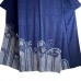 KIMONO EN SOIE BLEU ET MOTIFS SHIBORI BLANCS 007-4 (M)