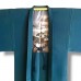 ENSEMBLE KIMONO & HAORI BLEU EN SOIE 007-42 (L)