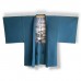 ENSEMBLE KIMONO & HAORI BLEU EN SOIE 007-42 (L)