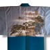 ENSEMBLE KIMONO & HAORI BLEU EN SOIE 007-42 (L)