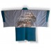 ENSEMBLE KIMONO & HAORI BLEU EN SOIE 007-42 (L)