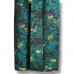 KIMONO FEMME VINTAGE NOIR & VERT EN SOIE 007-52 (M)