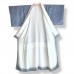 KIMONO BLEU ET BLANC EN SOIE MIXTE  007-6 (M)