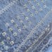 KIMONO BLEU ET BLANC EN SOIE MIXTE  007-6 (M)