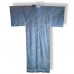 KIMONO BLEU ET BLANC EN SOIE MIXTE  007-6 (M)