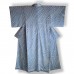 KIMONO BLEU ET BLANC EN SOIE MIXTE  007-6 (M)