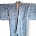 KIMONO BLEU ET BLANC EN SOIE MIXTE  007-6 (M)