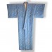 KIMONO BLEU ET BLANC EN SOIE MIXTE  007-6 (M)