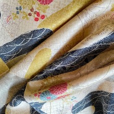 KIMONO FEMME SATINÉ THÈME AUTOMNAL 007-7 (M)