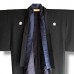 KIMONO HOMME FORMEL NOIR EN SOIE 008-134 (LL)