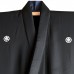 KIMONO HOMME FORMEL NOIR EN SOIE 008-134 (LL)