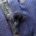 KIMONO & HAORI FORMELS EN POLYESTER BLEU  008-142 (LL)