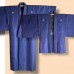 KIMONO & HAORI FORMELS EN POLYESTER BLEU  008-142 (LL)