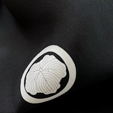 KIMONO HOMME FORMEL D'ÉTÉ NOIR EN SOIE 008-184 (S) (non doublé)