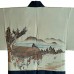 HAORI DE VILLE BLEU NUIT EN SOIE TSUMUGI 008-22 (LL)