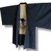 HAORI DE VILLE BLEU NUIT EN SOIE TSUMUGI 008-22 (LL)