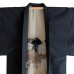 HAORI DE VILLE BLEU NUIT EN SOIE TSUMUGI 008-22 (LL)