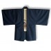 HAORI DE VILLE BLEU NUIT EN SOIE TSUMUGI 008-22 (LL)