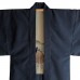 HAORI DE VILLE BLEU NUIT EN SOIE TSUMUGI 008-22 (LL)