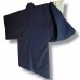 HAORI DE VILLE BLEU NUIT EN SOIE TSUMUGI 008-22 (LL)