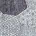 KIMONO FEMME ÉTÉ EN SOIE GRIS-BLEU EFFET PATCHWORK 008-276 (M) (non doublé)