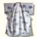KIMONO FEMME ÉTÉ EN SOIE GRIS-BLEU EFFET PATCHWORK 008-276 (M) (non doublé)