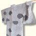 KIMONO FEMME ÉTÉ EN SOIE GRIS-BLEU EFFET PATCHWORK 008-276 (M) (non doublé)