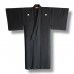 ENSEMBLE KIMONO & HAORI FORMELS EN SOIE NOIRE 008-299 (M)