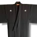 ENSEMBLE KIMONO & HAORI FORMELS EN SOIE NOIRE 008-299 (M)
