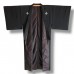 ENSEMBLE KIMONO & HAORI FORMELS EN SOIE NOIRE 008-299 (M)