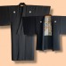 ENSEMBLE KIMONO & HAORI FORMELS EN SOIE NOIRE 008-299 (M)