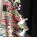 KIMONO VINTAGE NOIR EN SOIE & MOTIFS COLORÉS 008-359 (S)