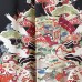 KIMONO VINTAGE NOIR EN SOIE & MOTIFS COLORÉS 008-359 (S)