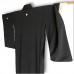 KIMONO VINTAGE NOIR EN SOIE & MOTIFS COLORÉS 008-359 (S)
