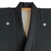 KIMONO VINTAGE NOIR EN SOIE & MOTIFS COLORÉS 008-359 (S)
