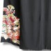 KIMONO VINTAGE NOIR EN SOIE & MOTIFS COLORÉS 008-359 (S)