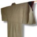 KIMONO JAPONAIS HOMME KAKI EN SOIE 008-365 (L)