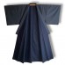 KIMONO JAPONAIS HOMME BLEU NUIT EN SOIE 008-408 (L)