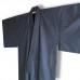 KIMONO JAPONAIS HOMME BLEU NUIT EN SOIE 008-408 (L)