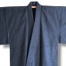 KIMONO JAPONAIS HOMME BLEU NUIT EN SOIE 008-408 (L)