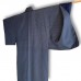 KIMONO JAPONAIS HOMME BLEU NUIT EN SOIE 008-408 (L)