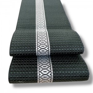 OBI DOUBLÉ NOIR & ARGENT EN POLYESTER 008-472