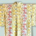 HAORI FEMME EN SOIE RAYÉE À MOTIFS FLORAUX STYLISÉS 008-57 (L)