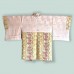 HAORI FEMME EN SOIE RAYÉE À MOTIFS FLORAUX STYLISÉS 008-57 (L)